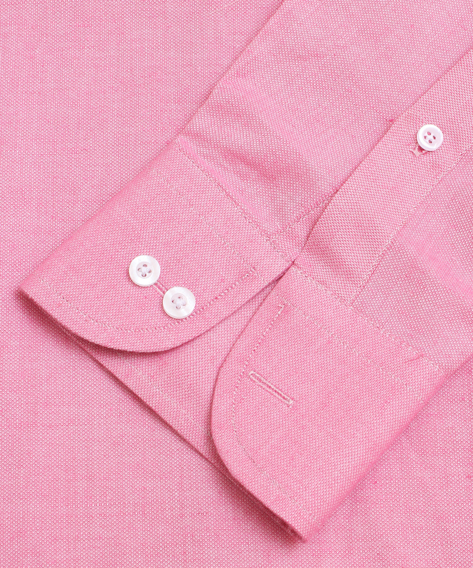 PINK SELF TEXTURED FORMAL SHIRT