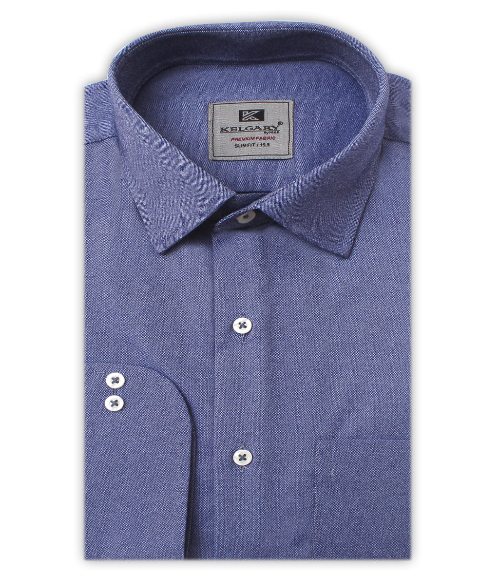 DARK BLUE SHAMRY TEXTURE FORMAL SHIRT