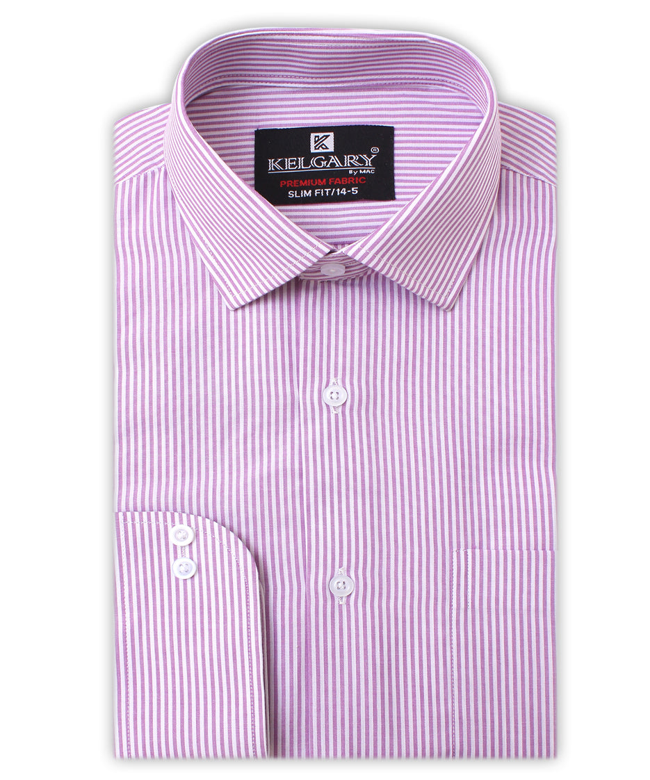 MAJENTA STRIPES FORMAL SHIRT