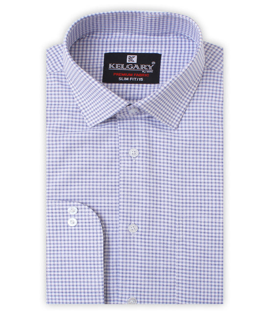 PURPLE CHECK FORMAL SHIRT