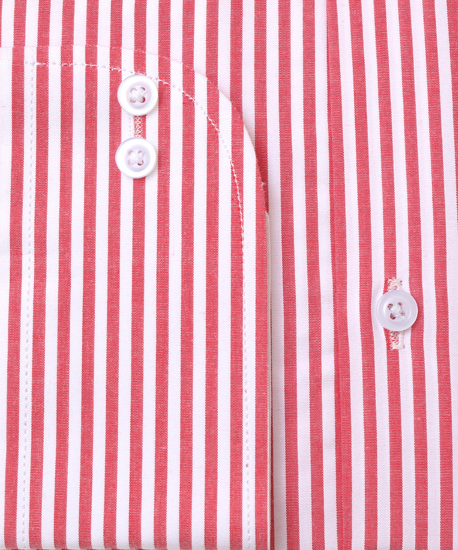 RED STRIPES FORMAL SHIRT