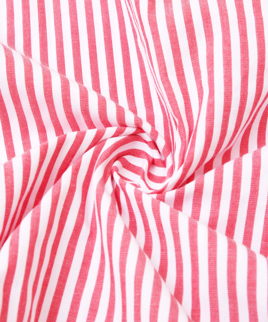 RED STRIPES FORMAL SHIRT