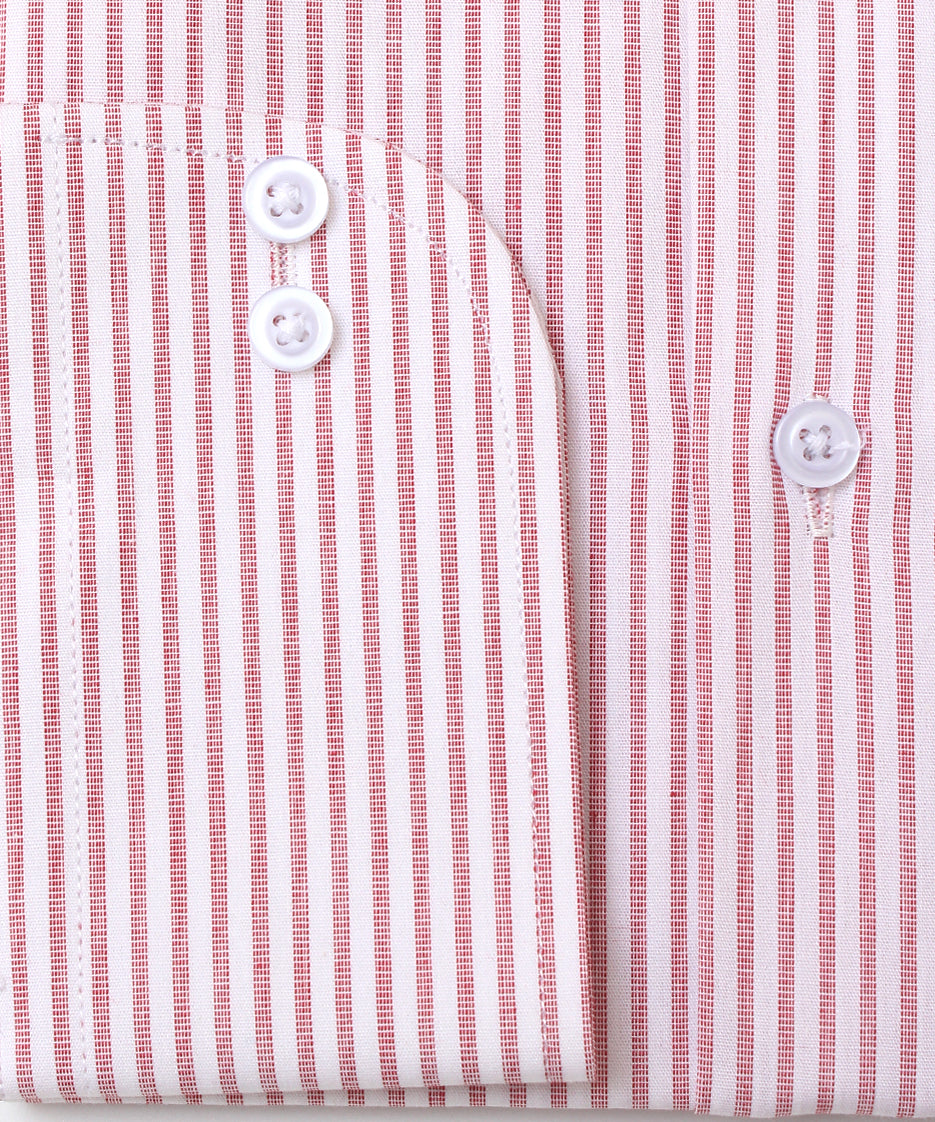 DARK PINK STRIPES FORMAL SHIRT