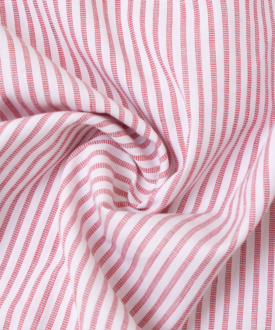 DARK PINK STRIPES FORMAL SHIRT