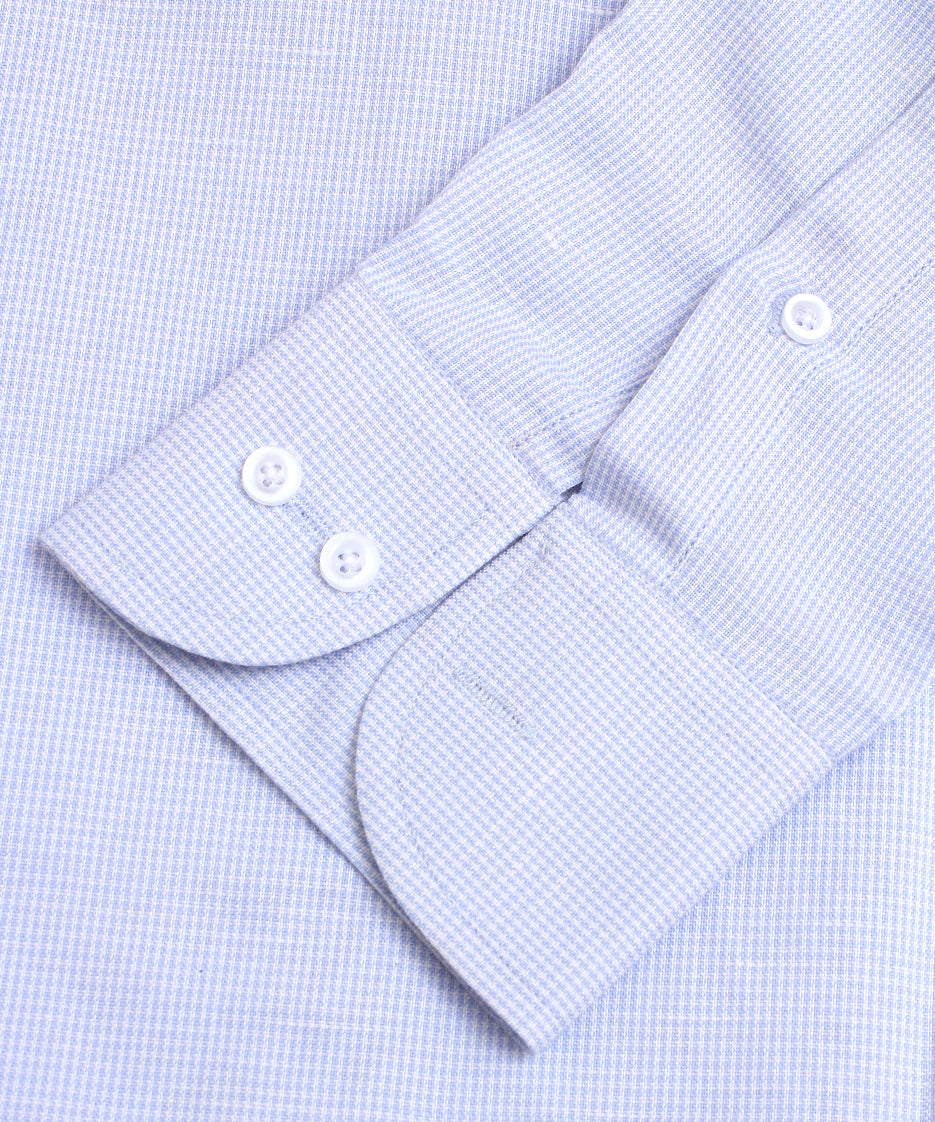 BLUE HAZE TEXTURED FORMAL SHIRT