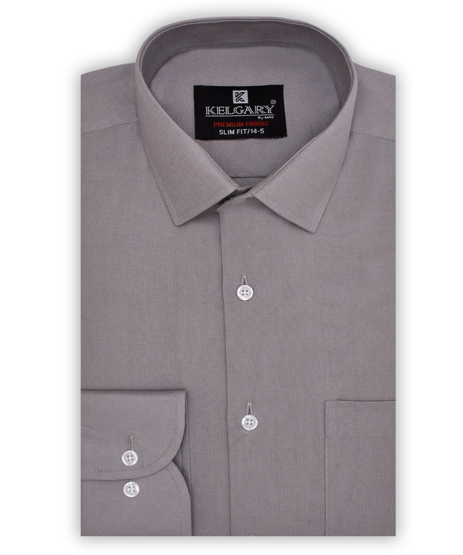 GREY PLAIN FORMAL SHIRT