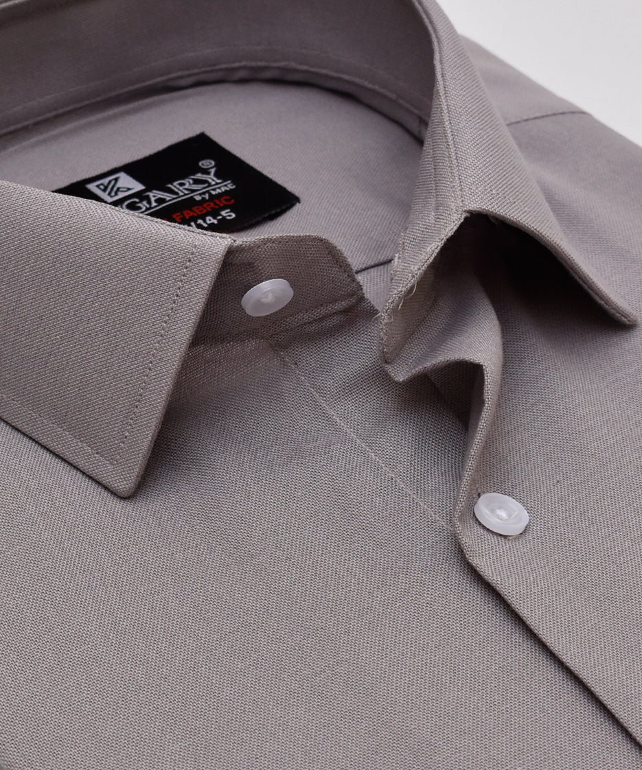 GREY PLAIN FORMAL SHIRT