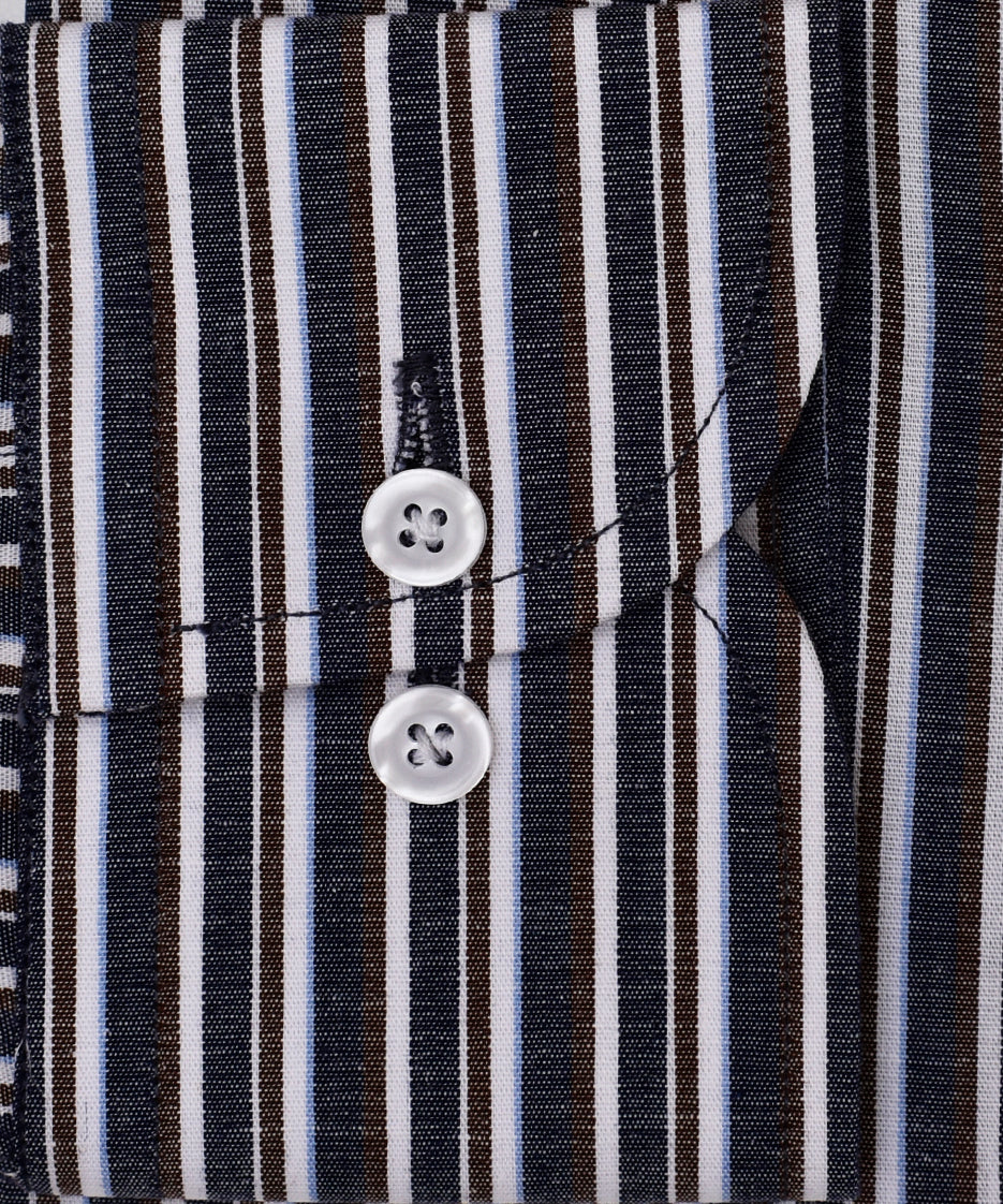 BLUE MULTI STRIPES FORMAL SHIRT