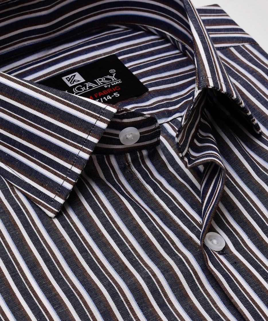 BLUE MULTI STRIPES FORMAL SHIRT