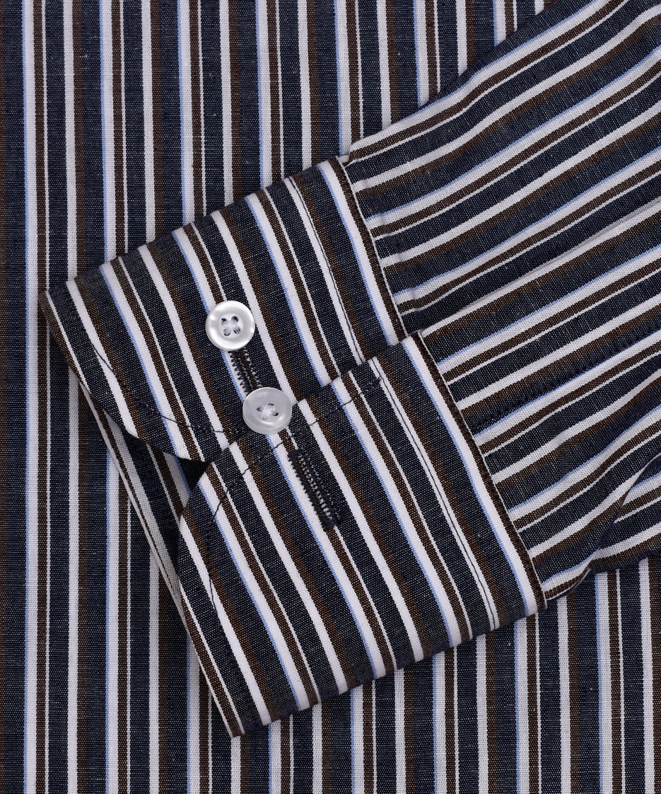 BLUE MULTI STRIPES FORMAL SHIRT