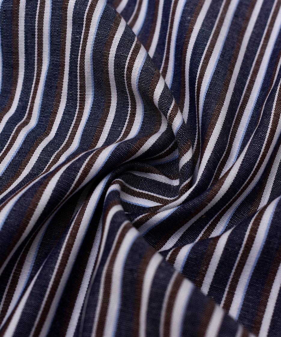 BLUE MULTI STRIPES FORMAL SHIRT