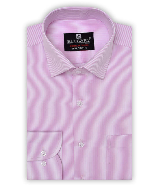 PINK WHITE LINING  FORMAL SHIRT