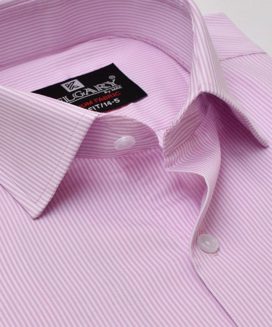 PINK WHITE LINING  FORMAL SHIRT