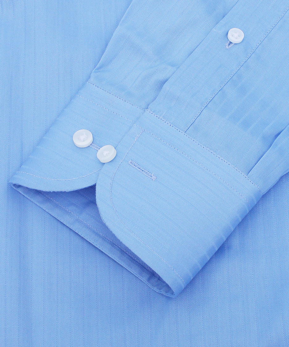 BLUE SELF STRIPES FORMAL SHIRT