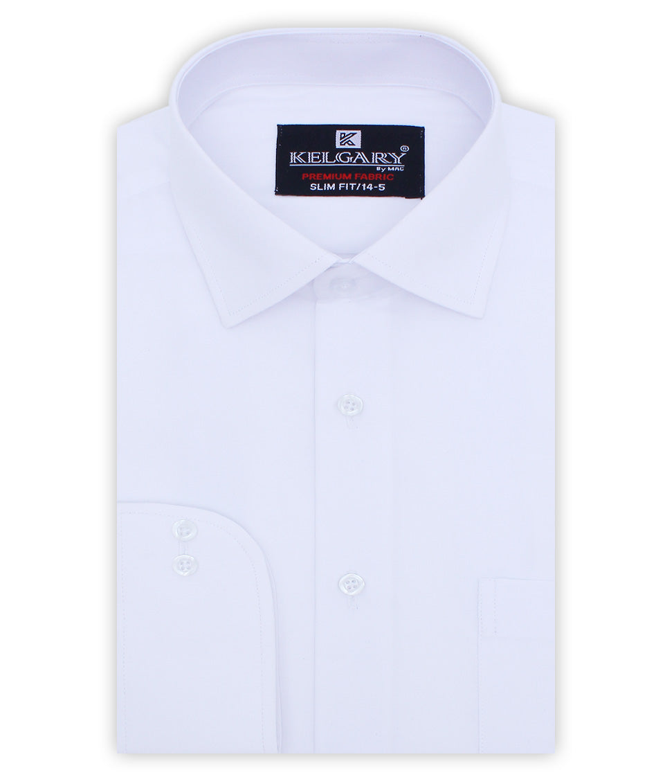 WHITE PLAIN  FORMAL SHIRT