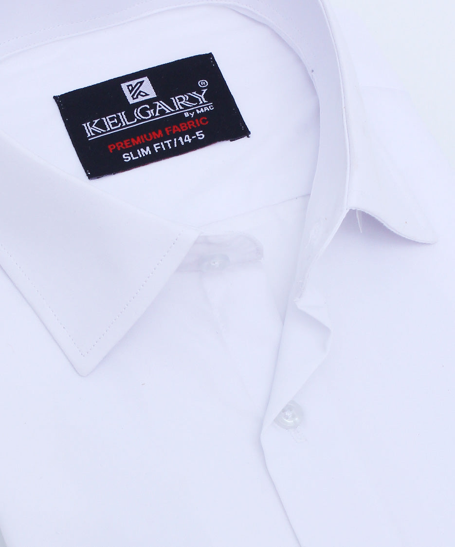 WHITE PLAIN  FORMAL SHIRT