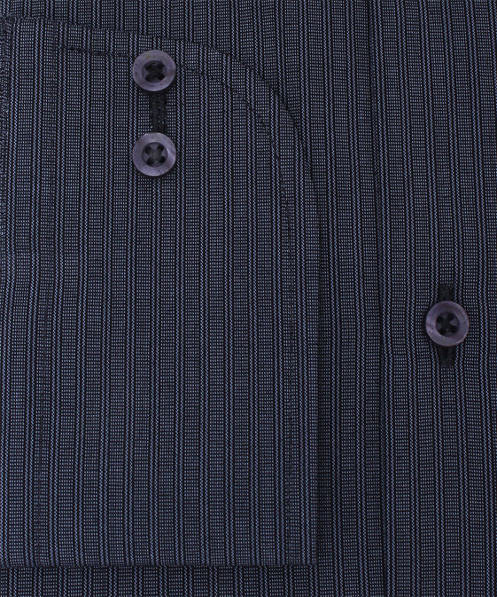 CHARCOAL SELF STRIPES FORMAL SHIRT