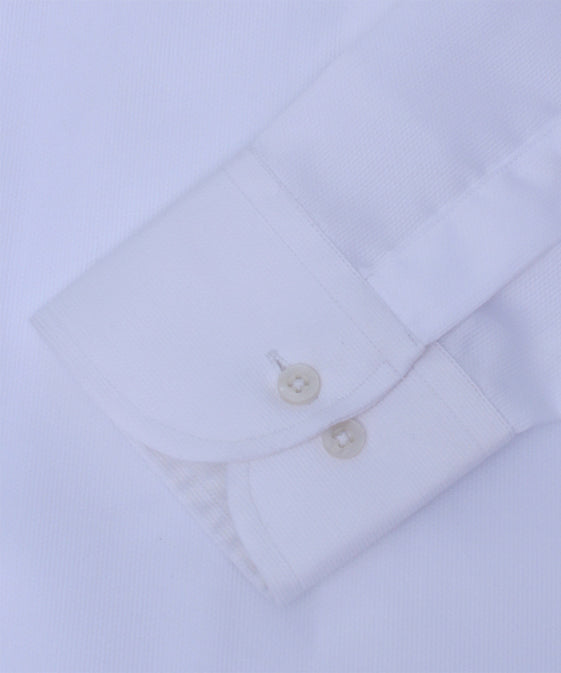 WHITE SELF LINING FORMAL SHIRT