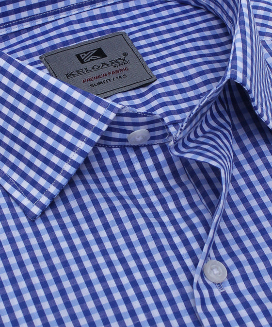 BLUE ROYAL CHECK FORMAL SHIRT