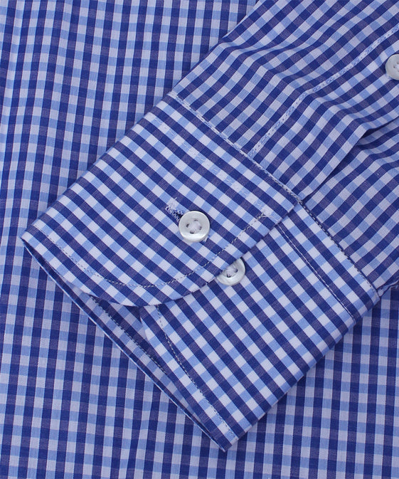 BLUE ROYAL CHECK FORMAL SHIRT