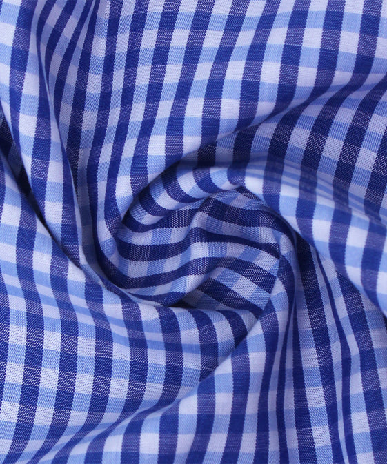 BLUE ROYAL CHECK FORMAL SHIRT