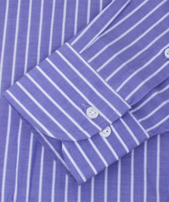 PURPLE WITH WHITE LINING FORMAL SHIRT