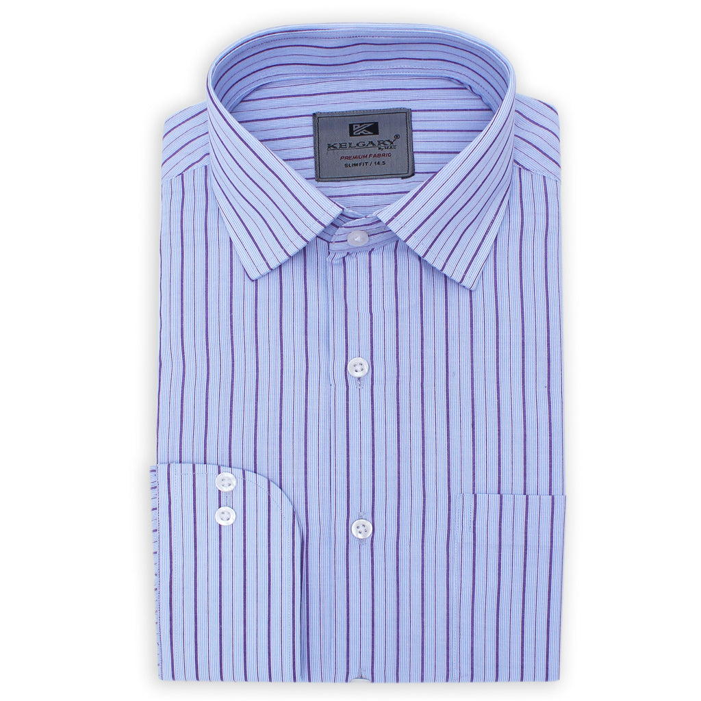 LIGHT PURPLE STRIPES FORMAL SHIRT – Kelgary