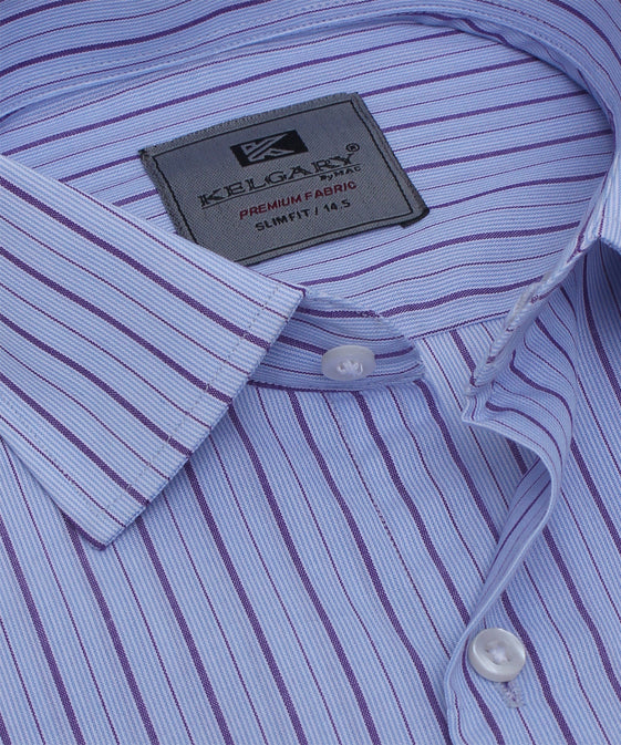 LIGHT PURPLE STRIPES FORMAL SHIRT