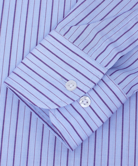 LIGHT PURPLE STRIPES FORMAL SHIRT