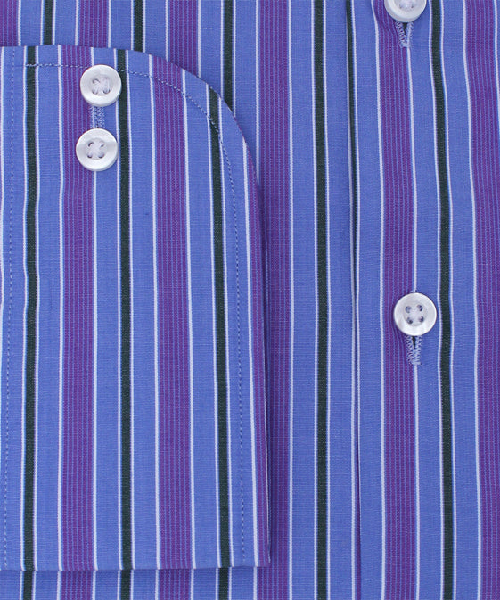 BLUE WITH PURPLE KING STRIPES FORMAL SHIRT