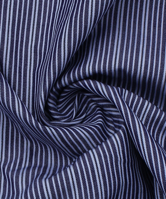 BLUE WITH 3D STRIPES FORMAL SHIRT