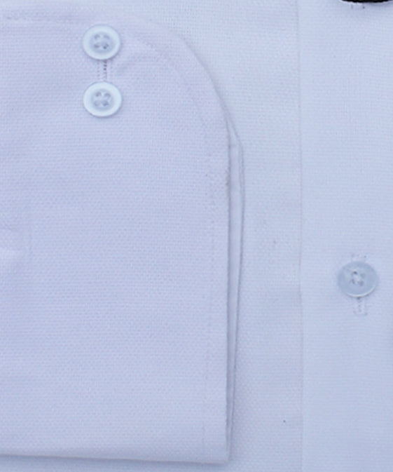 WHITE SELF TEXTURE FORMAL SHIRT