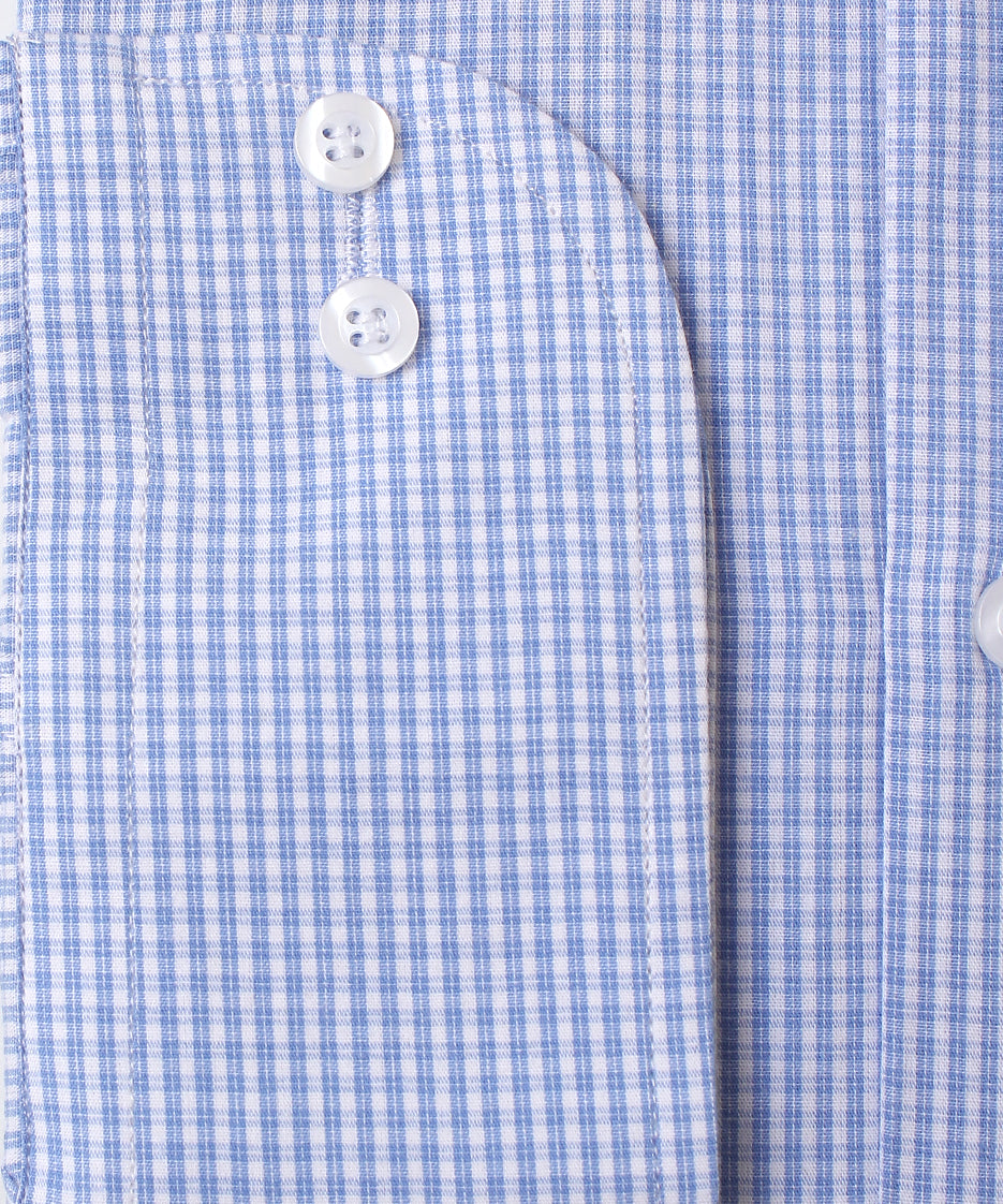 ROCK BLUE CHECK FORMAL SHIRT