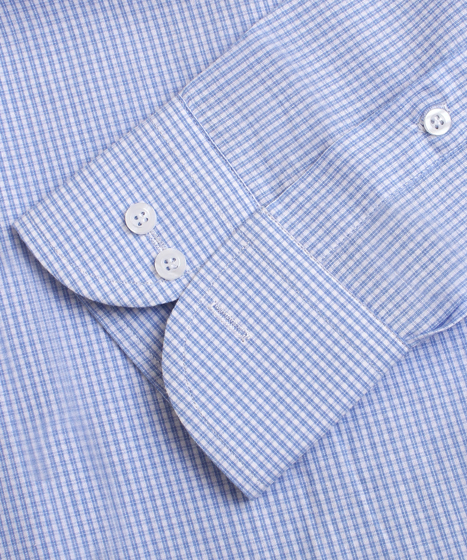 ROCK BLUE CHECK FORMAL SHIRT