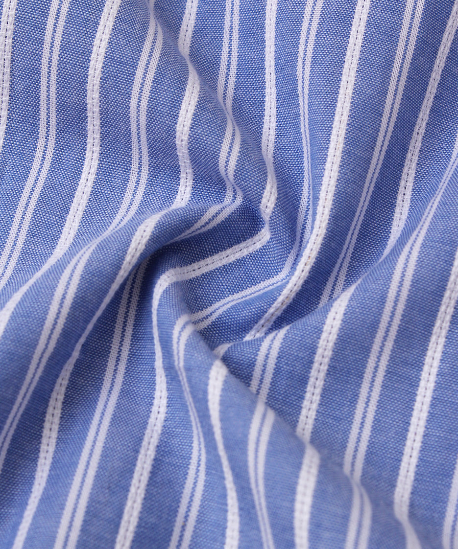 SKY WHITE  STRIPES FORMAL SHIRT