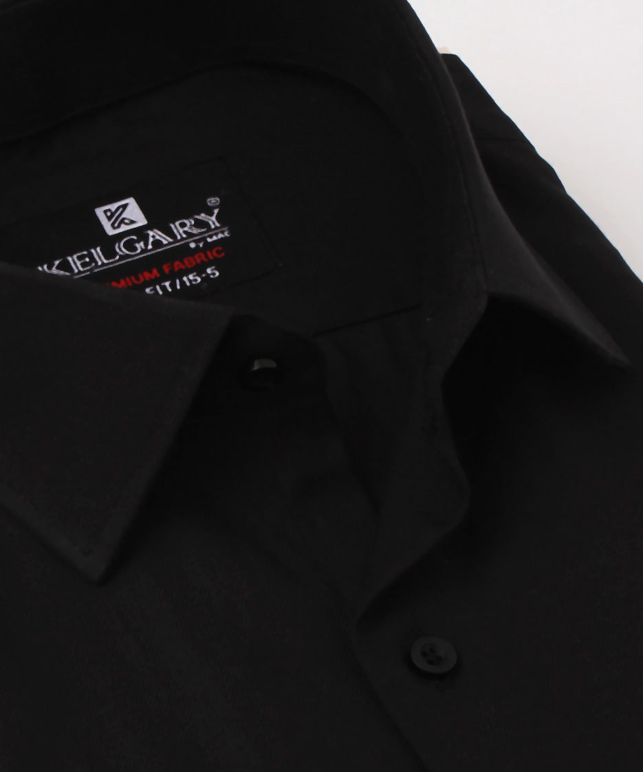 BLACK PLAIN FORMAL SHIRT