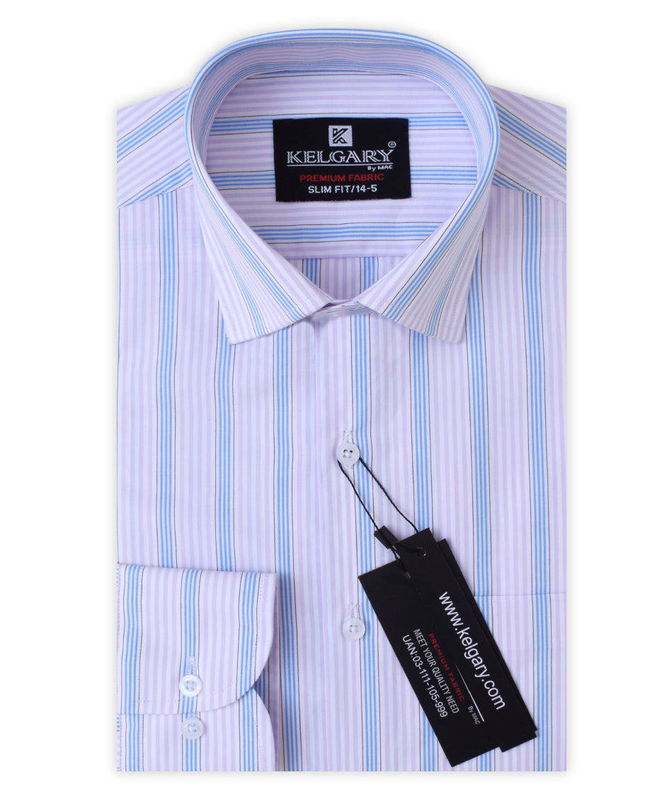 WHITE PINK DUEL LINING FORMAL SHIRT