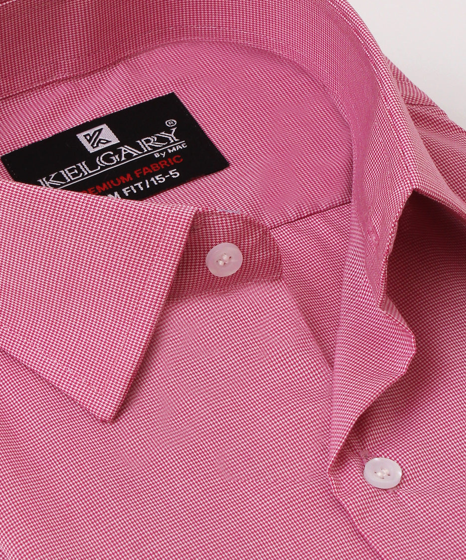 DARK PINK DOTTED FORMAL SHIRT