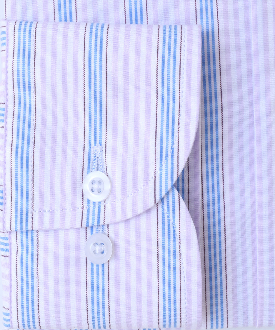 WHITE PINK DUEL LINING FORMAL SHIRT