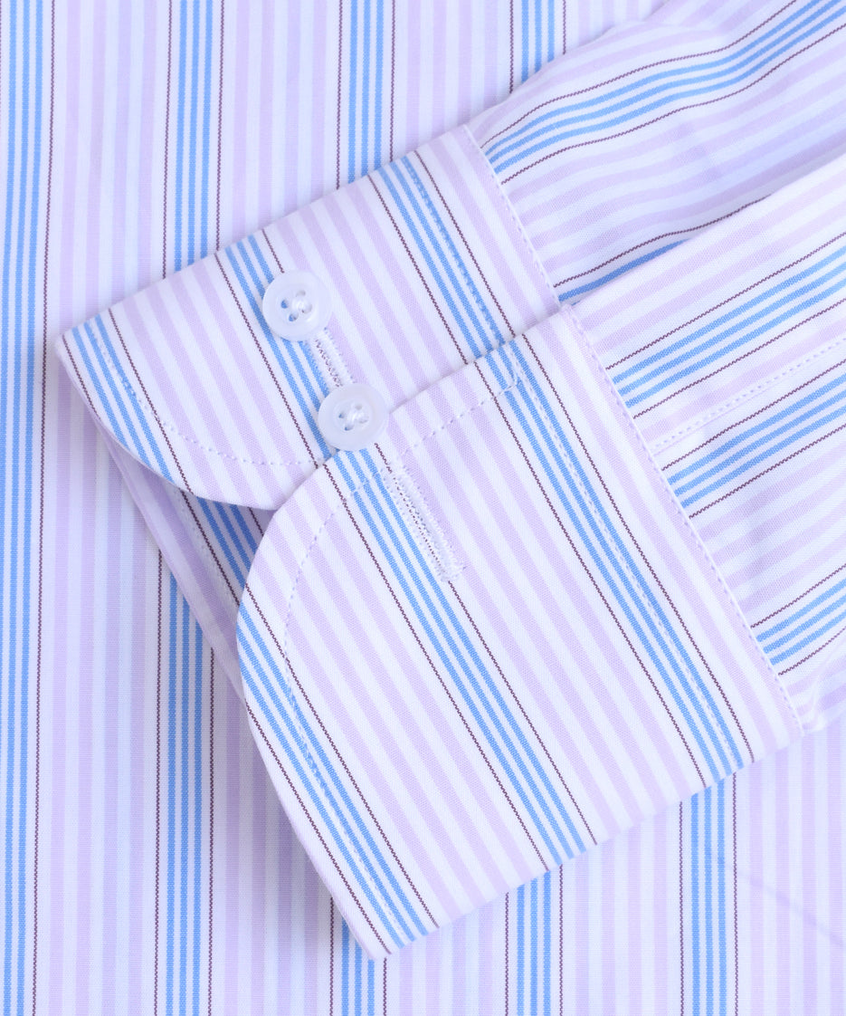 WHITE PINK DUEL LINING FORMAL SHIRT