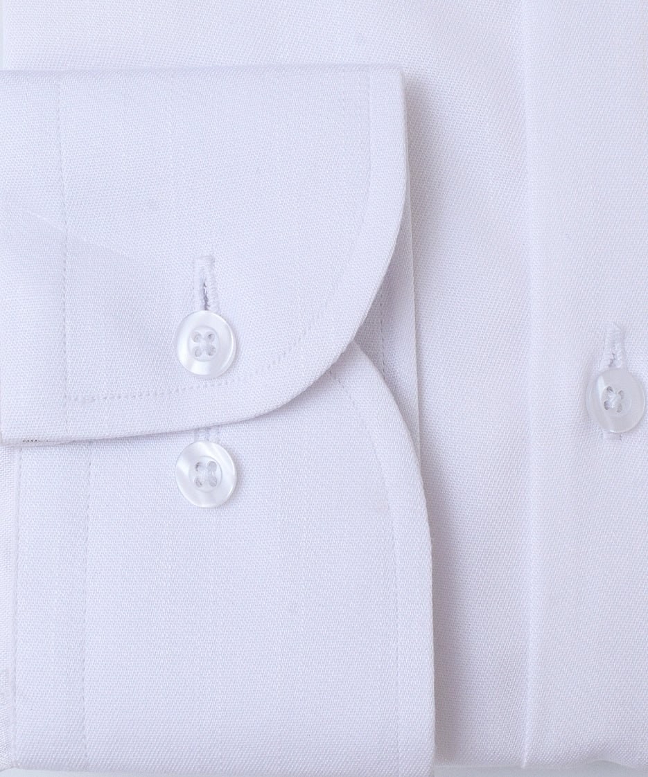 WHITE PLAIN SHINE LOOK FORMAL SHIRT