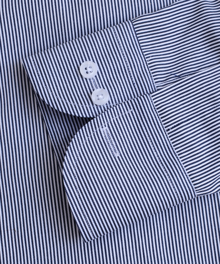 BLACK WHITE LINES FORMAL SHIRT