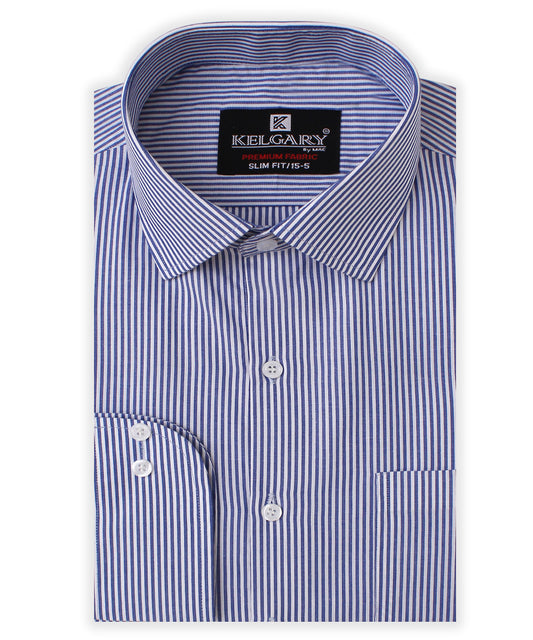 BLUE WITH WHITE LINING FORMAL SHIRT