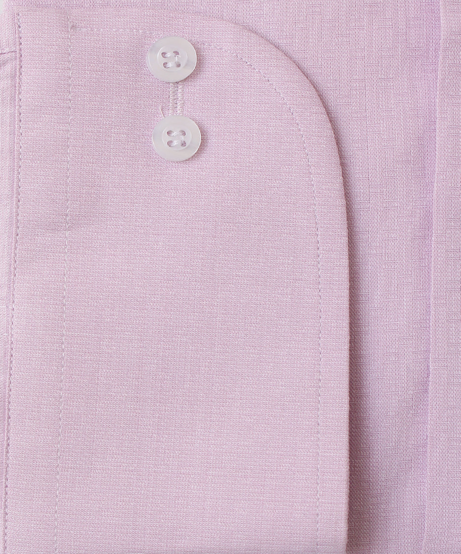 PINK FLARE SELF TEXTURED FORMAL SHIRT