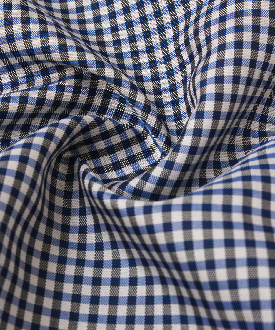 BLACK AND BLUE CHECK FORMAL SHIRT