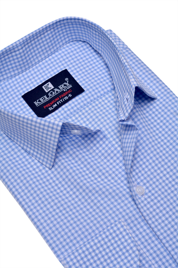 SKY box CHECK FORMAL SHIRT