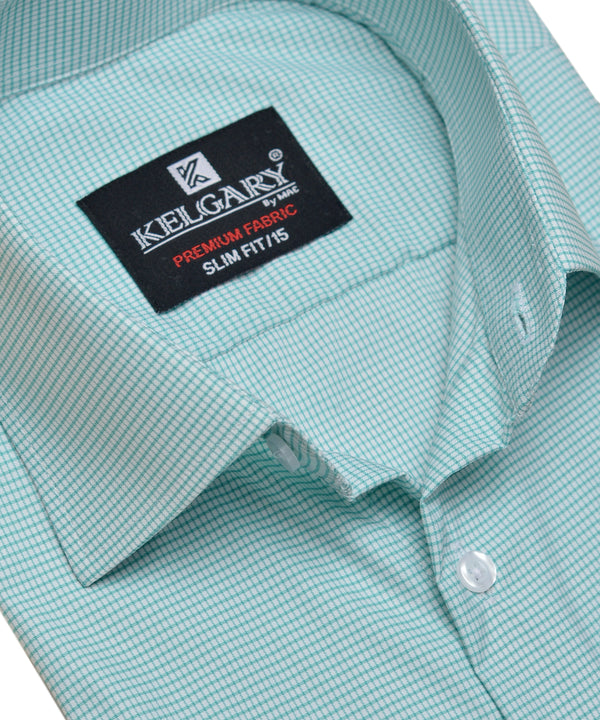 Small check formal shirt