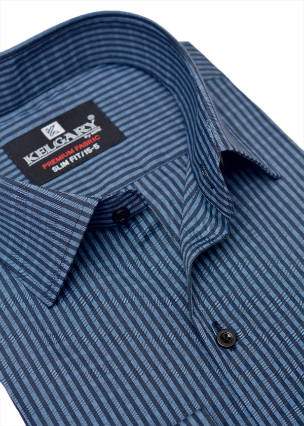 BLACK BLUE CHECK FORMAL SHIRT